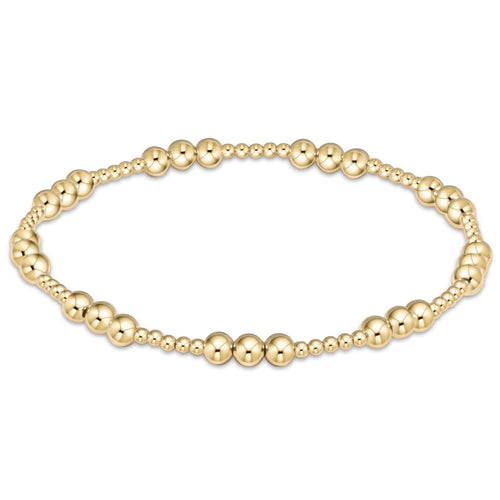Classic Joy Pattern 4mm Bead Bracelet - Gold | Enewton®