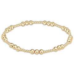 Classic Joy Pattern 4mm Bead Bracelet - Gold | Enewton®