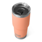 YETI Rambler 30 oz Tumbler With Magslider Lid in the color Low Country Peach.