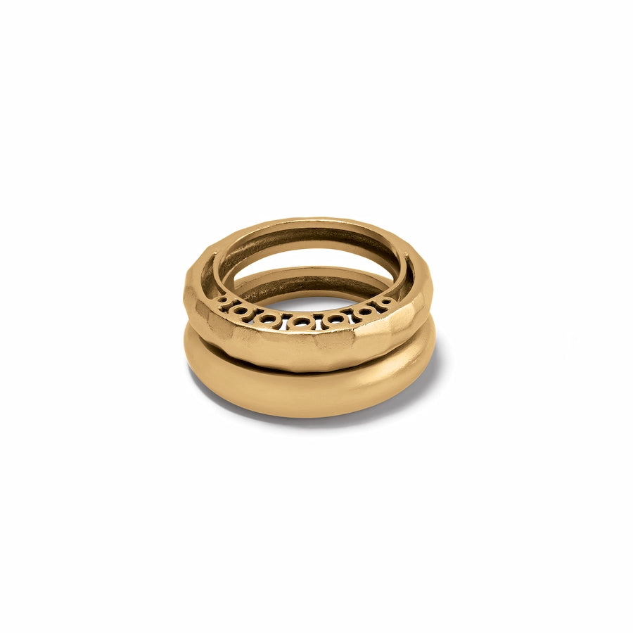 Inner Circle Gold Double Ring - From Brighton Jewelry