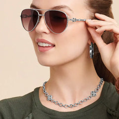 Interlock Noir Heirlm Black Hoop Face View