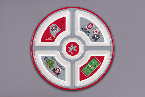 OSU Melamine 5 Section Serving Tray