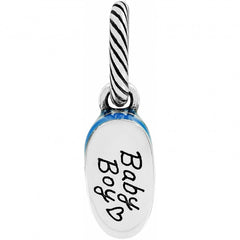Baby Blue Boy Shoe Charm Back View
