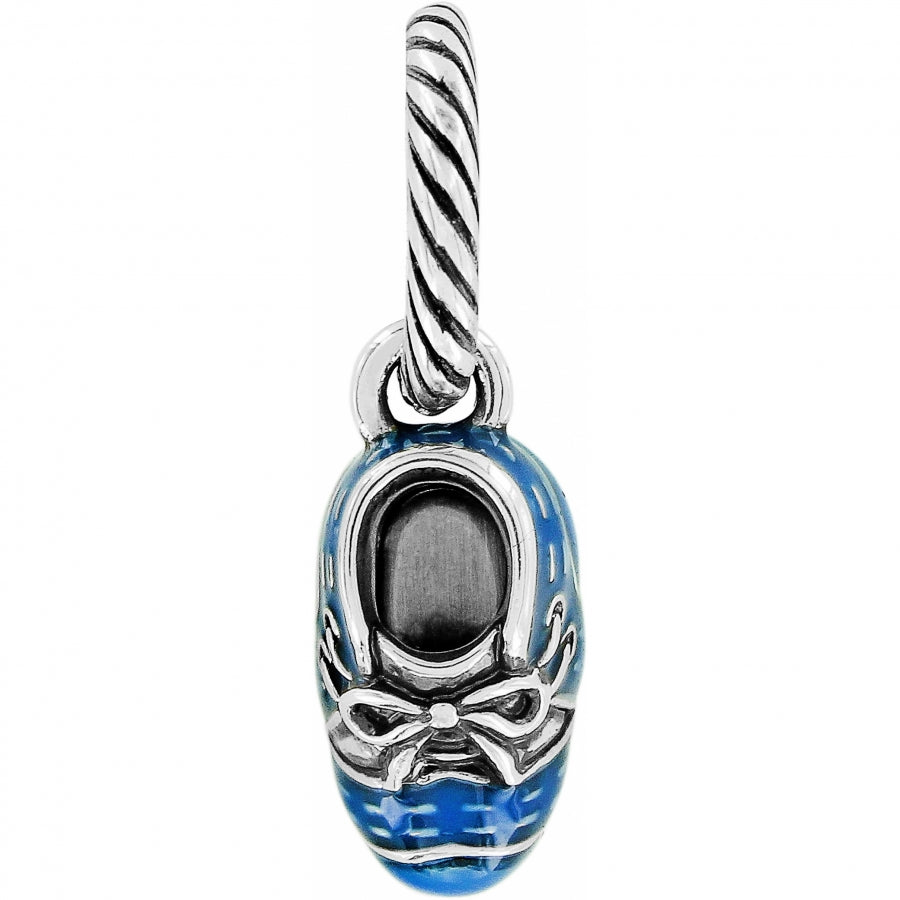 Baby Blue Boy Shoe Charm Front View