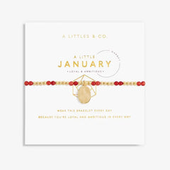 A Little Birthstone January Garnet - Gold Bracelet Card View