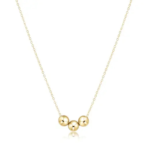 16" Necklace Gold - Joy 6mm Front View