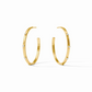 Crescent Stone Hoop