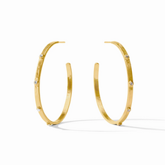 Crescent Stone Hoop