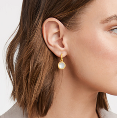 Fleur-de-Lis Hoop & Charm Earring