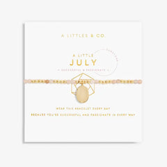 A Little Birthstone July Sunstone - Gold Bracelet Card View