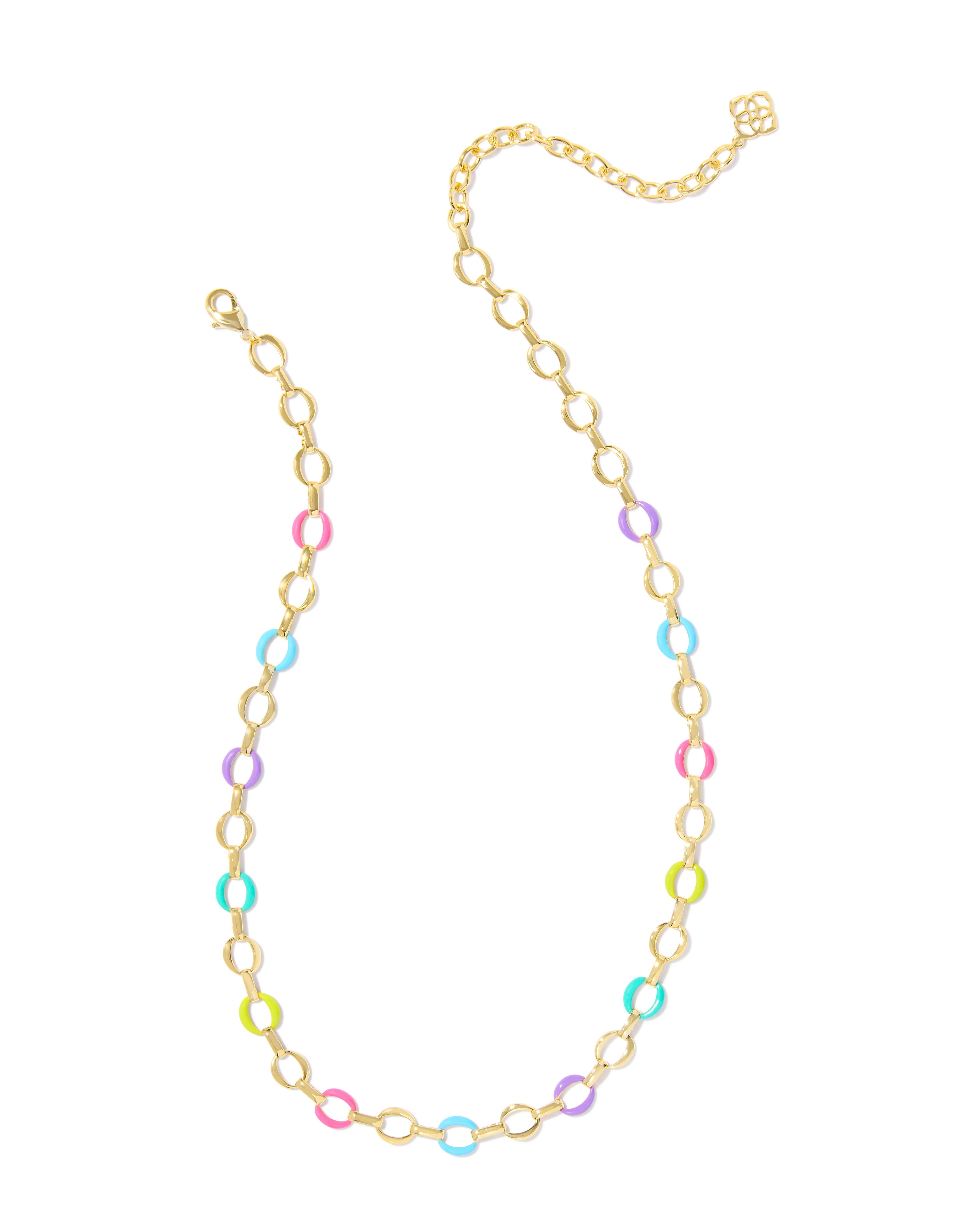 Kelsey Chain Necklace in Gold Multi from Kendra Scott.