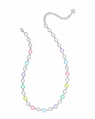 Kelsey Chain Necklace in Silver Multi from Kendra Scott.