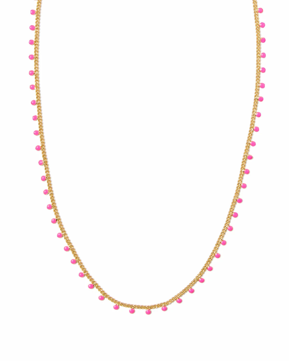 Kelsey Strand Necklace in Gold Pink Enamel from Kendra Scott.