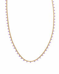 Kelsey Strand Necklace in Gold Purple Enamel from Kendra Scott.