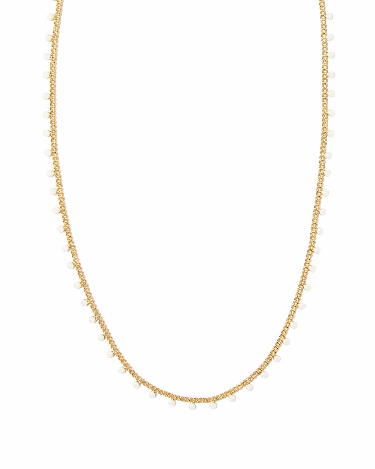Kelsey Strand Necklace in Gold White Enamel from Kendra Scott.