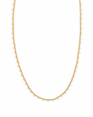 Kelsey Strand Necklace in Gold White Enamel from Kendra Scott.