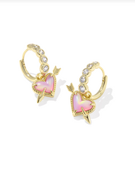 Ari Heart Arrow Huggie Earrings