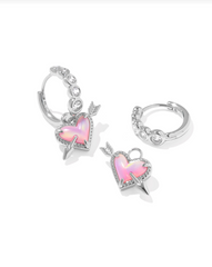 Ari Heart Arrow Huggie Earrings