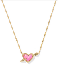 Ari Heart Arrow Short Pendant Necklace