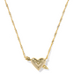 Ari Heart Arrow Short Pendant Necklace