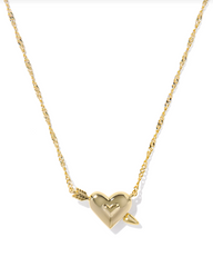 Ari Heart Arrow Short Pendant Necklace