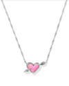Ari Heart Arrow Short Pendant Necklace