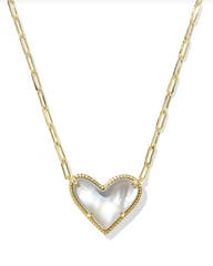 Ari Heart Statement Short Pendant Necklace