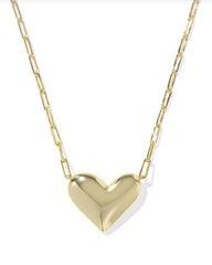 Ari Heart Statement Short Pendant Necklace