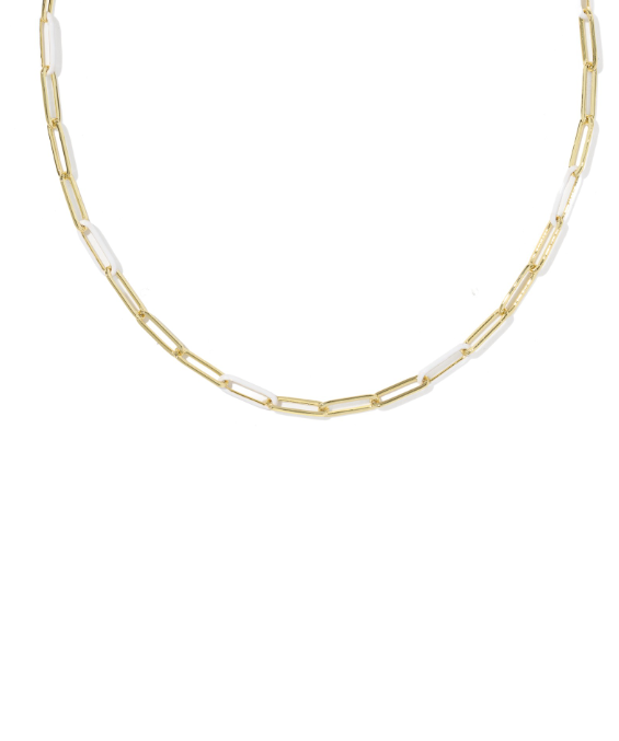 Courtney Enamel Link And Chain Necklace