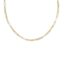 Courtney Enamel Link And Chain Necklace