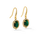 Daphne Crystal Frame Drop Earrings