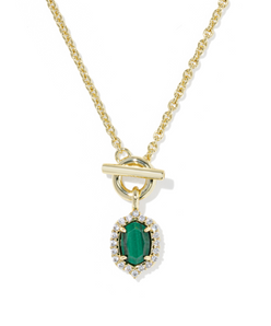 Daphne Crystal Frame Toggle Necklace