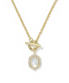 Daphne Crystal Frame Toggle Necklace
