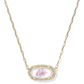 Elisa Pave Frame Short Pendant Necklace