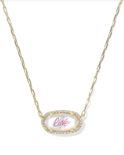 Elisa Pave Frame Short Pendant Necklace
