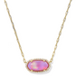 Elisa Pave Frame Short Pendant Necklace
