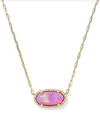 Elisa Pave Frame Short Pendant Necklace