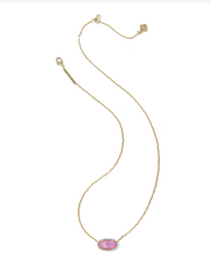 Elisa Pave Frame Short Pendant Necklace