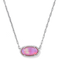 Elisa Pave Frame Short Pendant Necklace