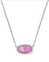 Elisa Pave Frame Short Pendant Necklace