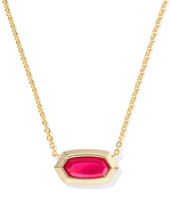 Elisa Bezel Short Pendant Necklace
