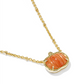 Pumpkin Short Pendant Necklace