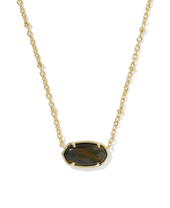 Tiger Striped Elisa Short Pendant Necklace