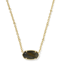 Tiger Striped Elisa Short Pendant Necklace