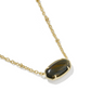 Tiger Striped Elisa Short Pendant Necklace