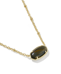 Tiger Striped Elisa Short Pendant Necklace