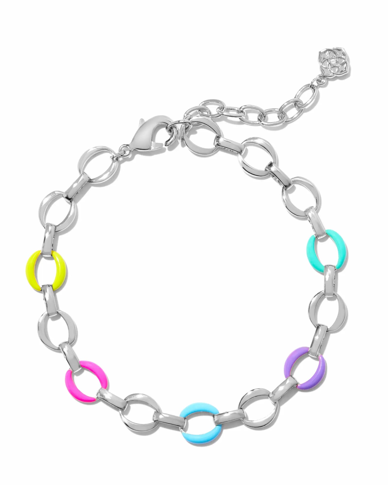 Kelsey Chain Bracelet in Silver Multi Color from Kendra Scott.