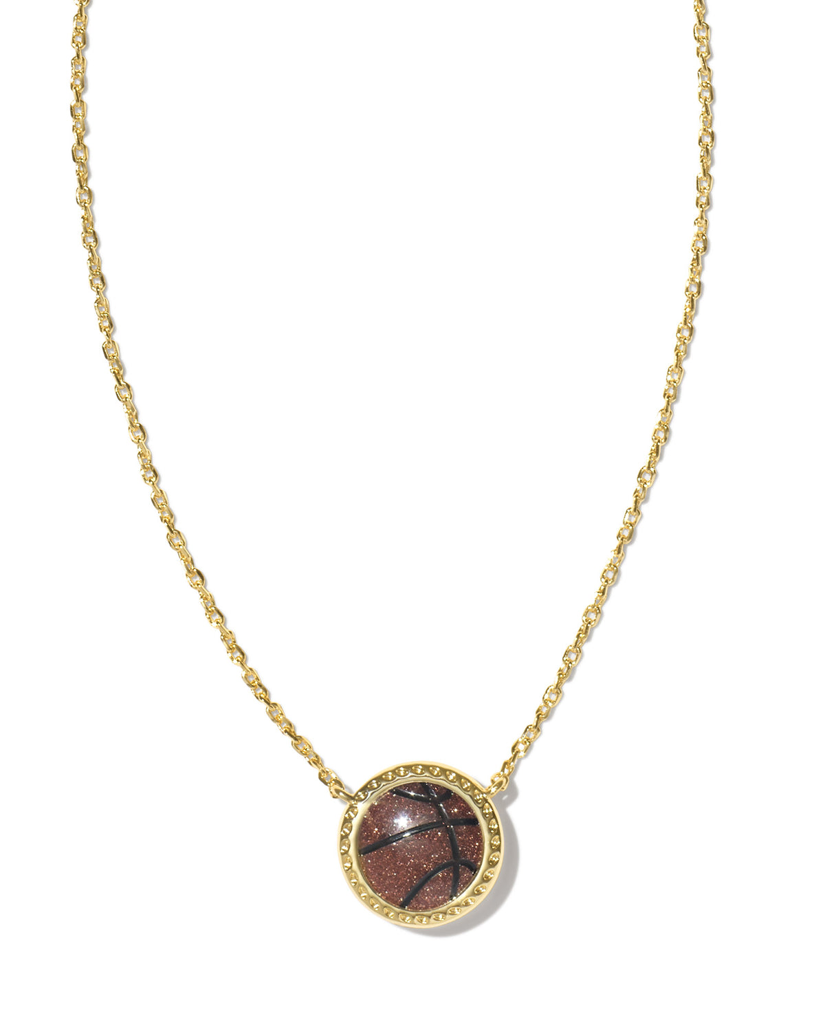 Kendra Scott Basketball Short Pendant Necklace - Gold