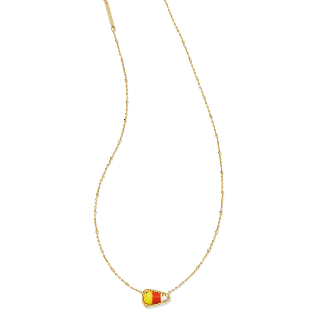 Candy Corn Short Pendant Necklace