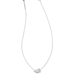 Kendra Scott cheerleading themed necklace in the color silver.